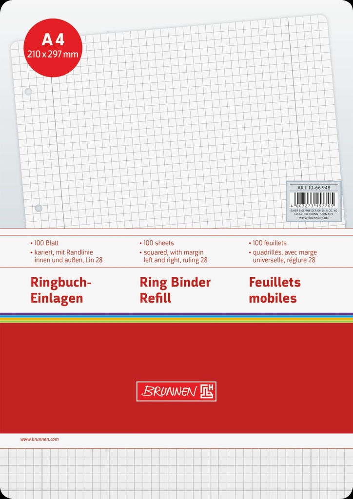 Ringbucheinlage A4 Lin28 100Bl
