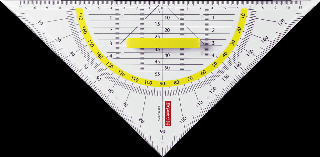 Geometrie-Dreieck 22cm Griff klar
