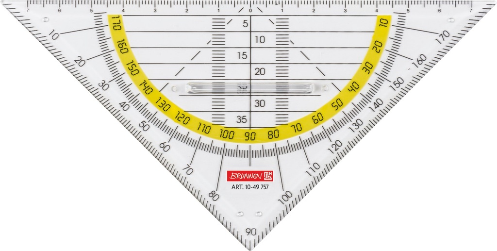 Geometrie-Dreieck 16cm Griff klar