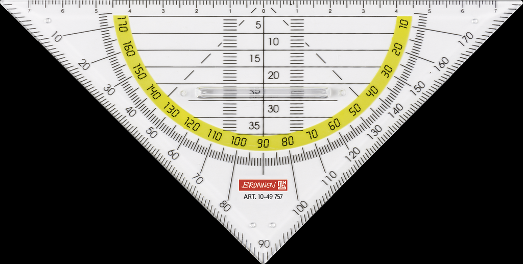 Geometrie-Dreieck 16cm Griff klar