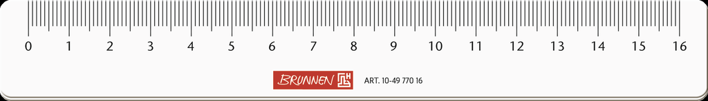 Lineal 16cm glasklar