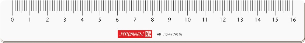 Lineal 16cm glasklar