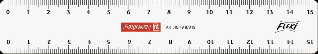 Lineal 15cm Flexi glasklar