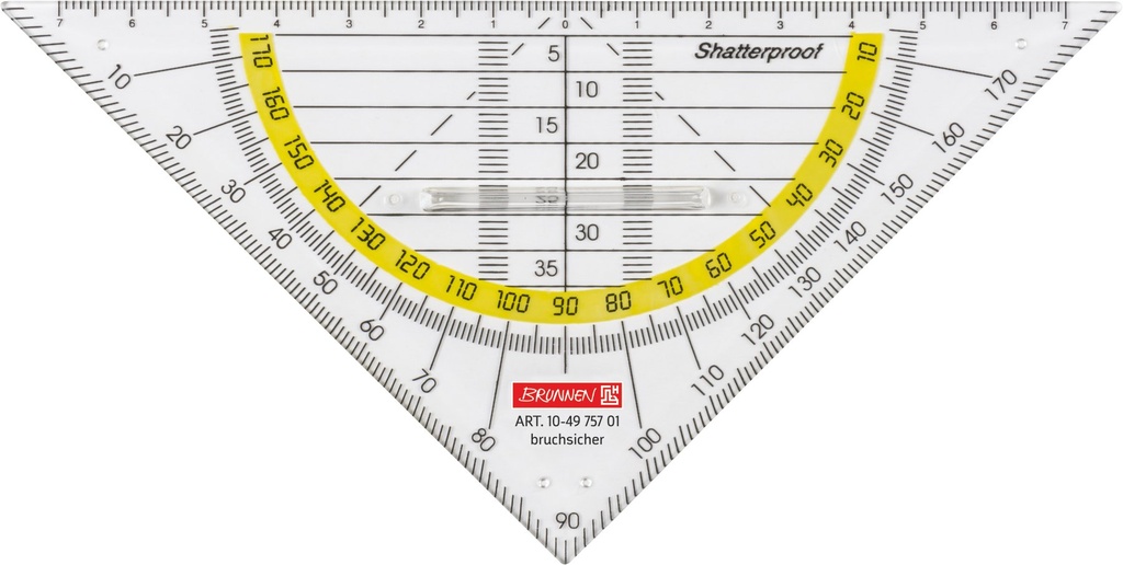 Geometrie-Dreieck 16cm bruchs Griff