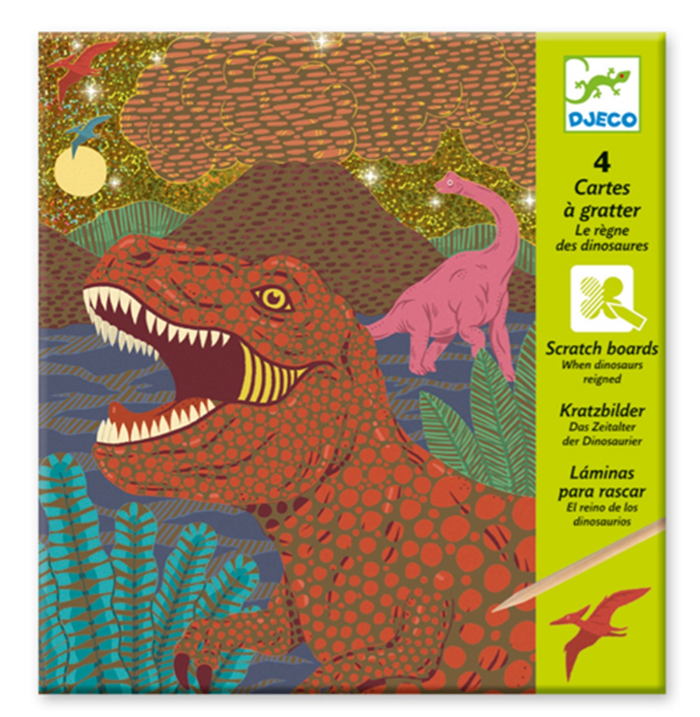 Kratzbilder: Dinosaurier