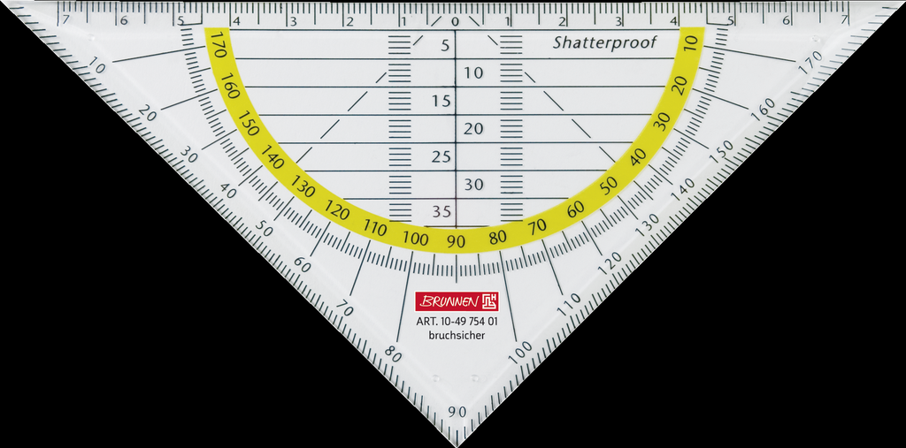 Geometrie-Dreieck 16cm bruchs klar