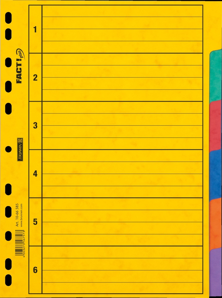 Ringbuchregister A4 6tlg Pressspan