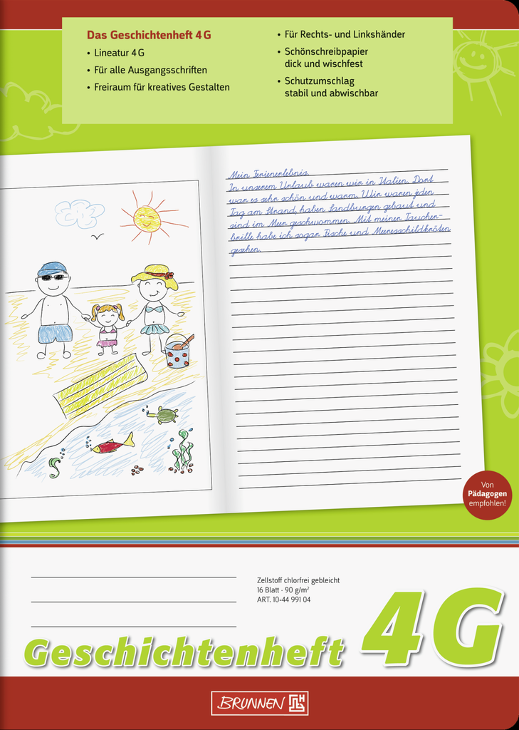 Geschichtenheft A4 Lin4G 16Bl