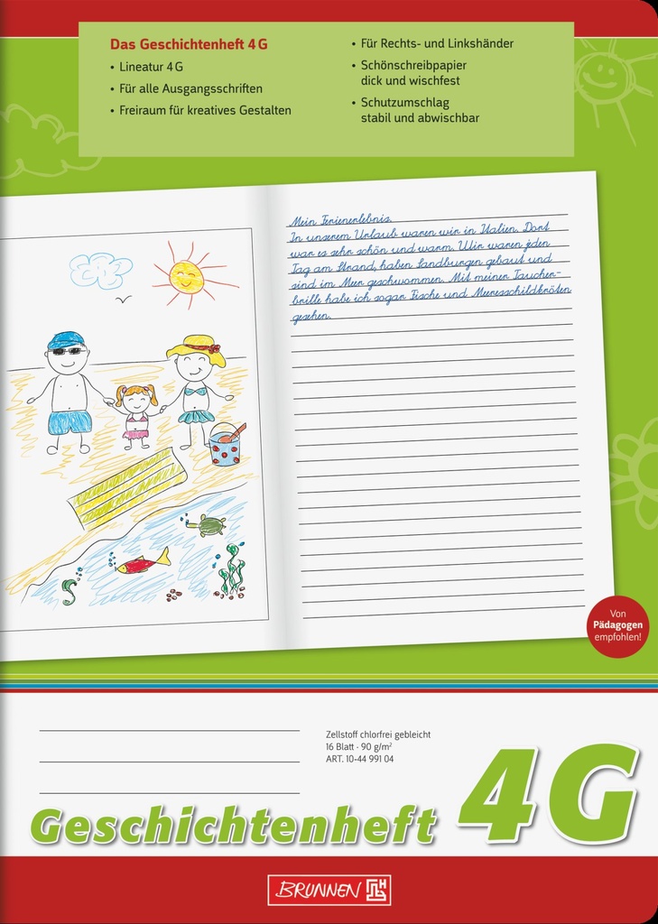 [4003273578609] Geschichtenheft A4 Lin4G 16Bl