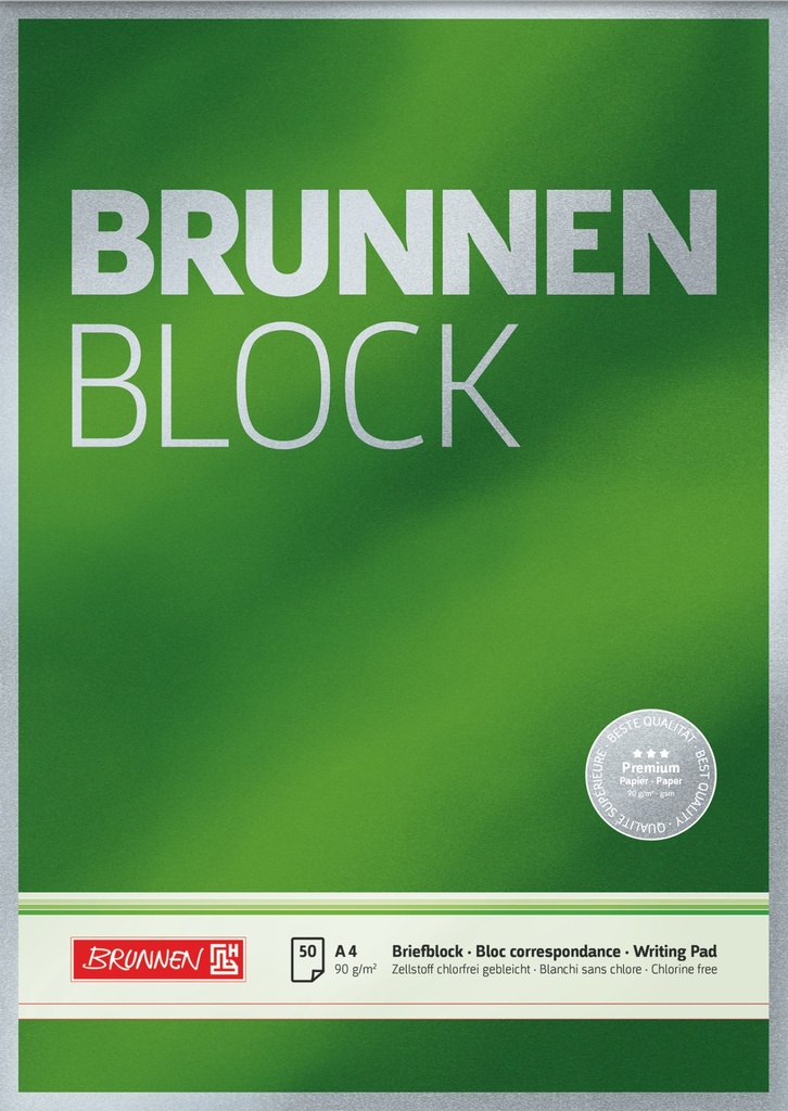 Briefbl. A4 90g BRUNNEN unl.Premium