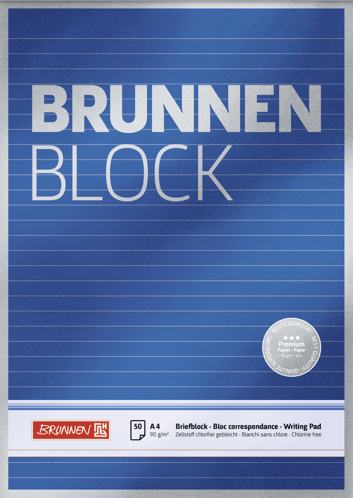 Briefbl. A4 90g BRUNNEN lin. Premium
