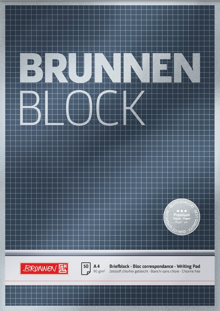 [4003273649194] Briefbl. A4 90g BRUNNEN kar.Premium