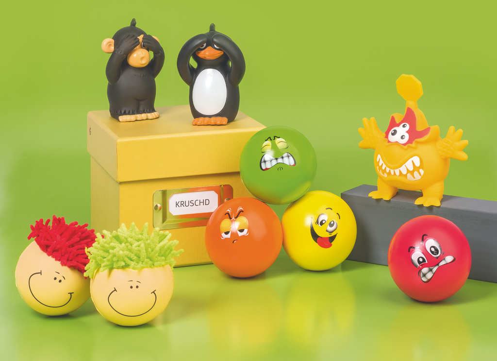 Stressball 6 Motive/Farben