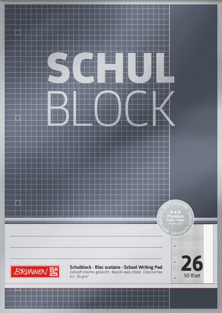 Schulblock A4 Lin26 50Bl Premium