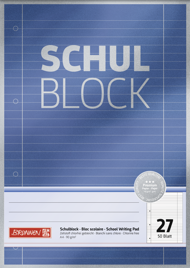 Schulblock A4 Lin27 50Bl Premium