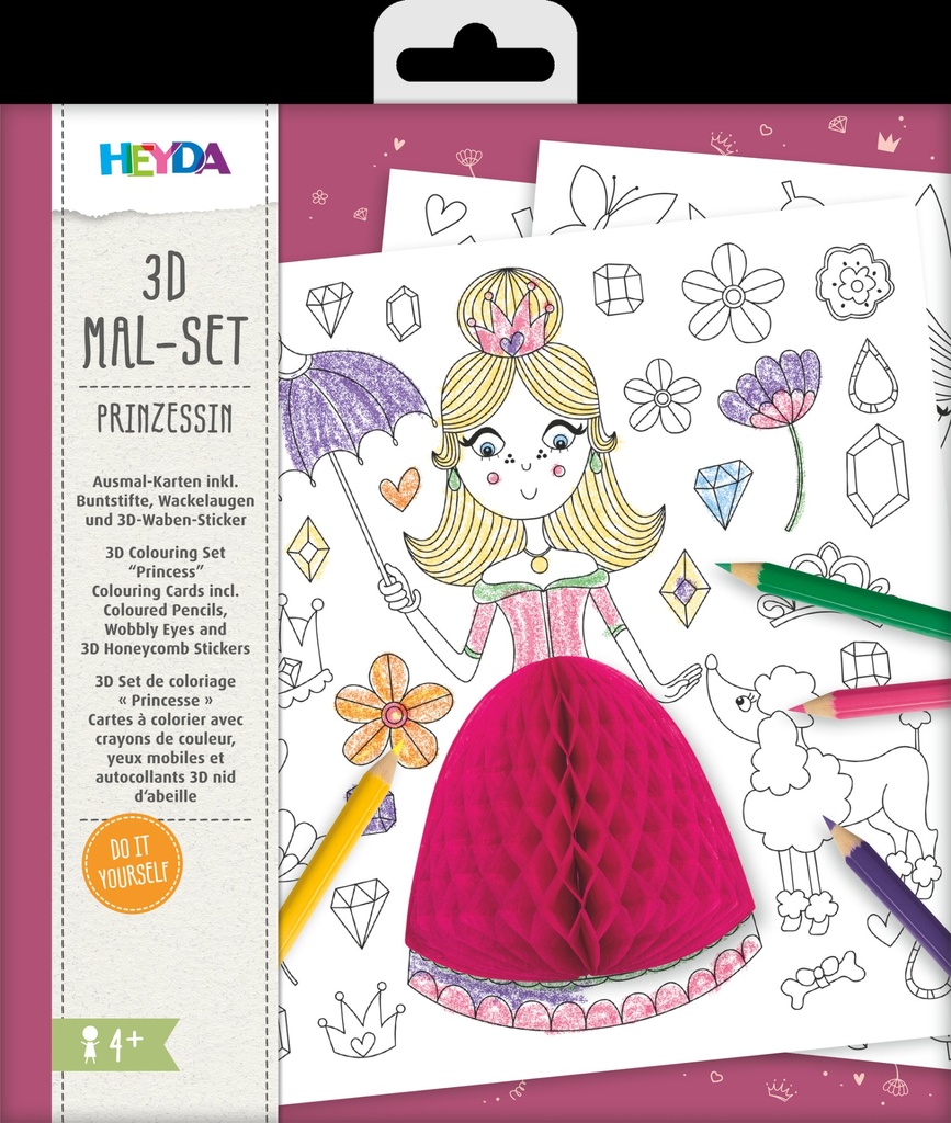 3D Mal Set Prinzessin