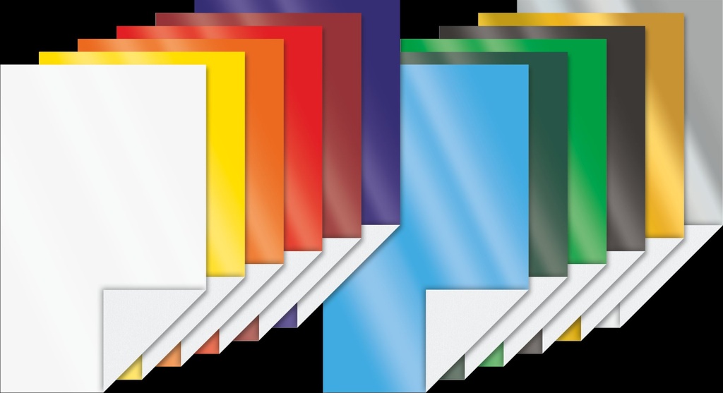 Bastelmappe A4 Glanzpapier 80g sort