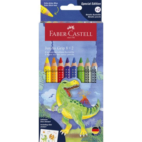 [4005401109228] Buntstift Jumbo Grip Dino 8+2 Kartonetui
