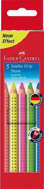 Buntstift Jumbo Grip Neon 5er-Etui