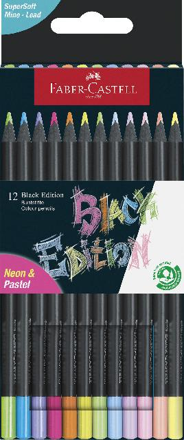 Buntstifte Black Edition Neon + Pastell