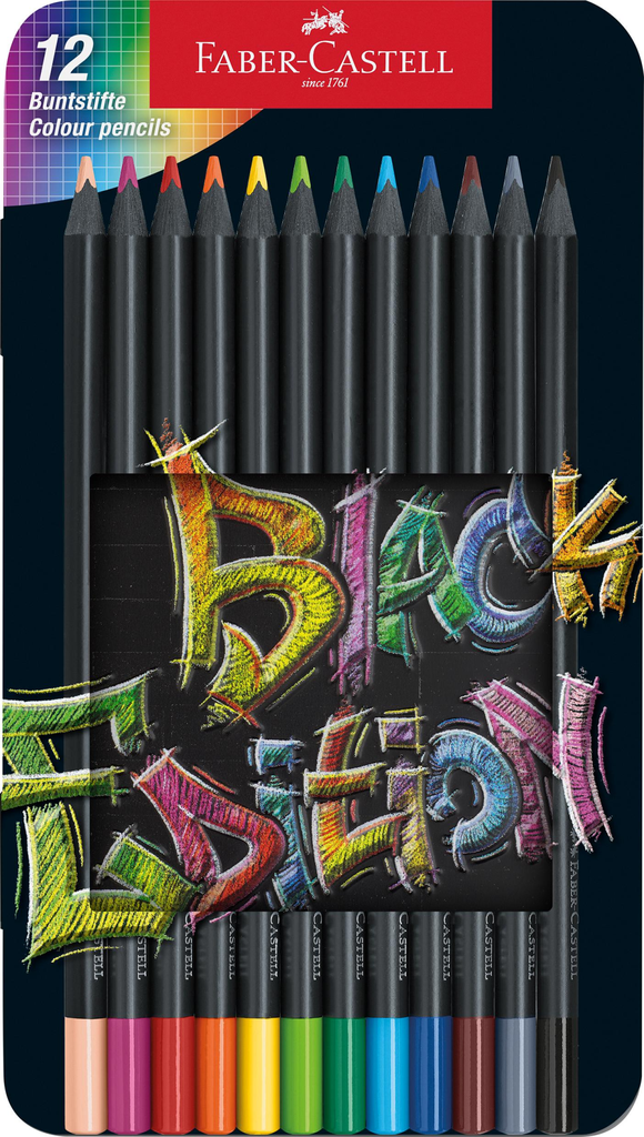 Buntstifte Black Edition 12er Metalletui