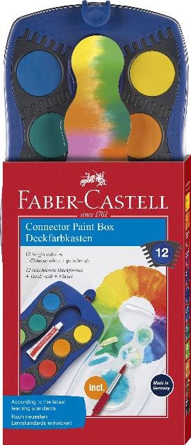 [4005401250012] Farbkasten Connector 12 Farben blau