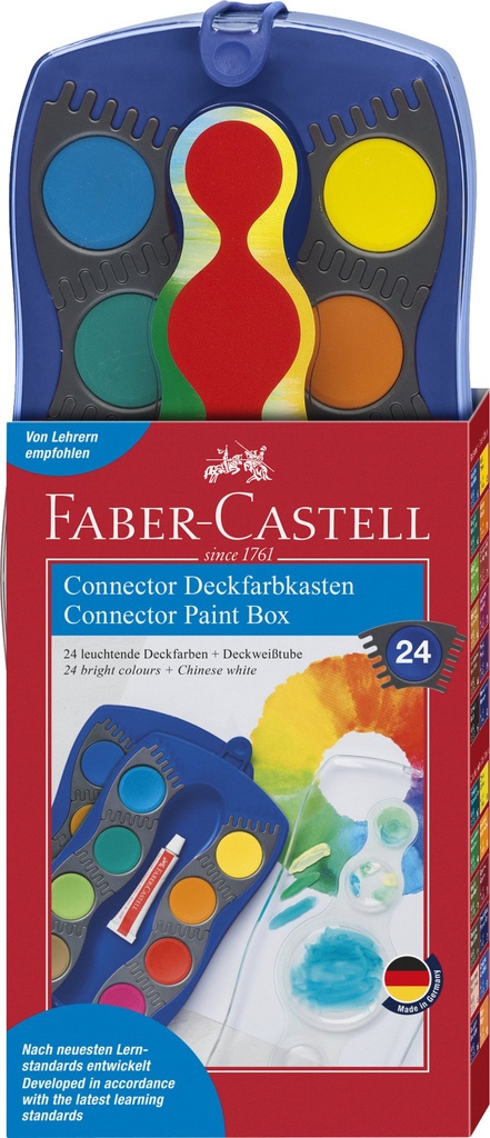 [4005401250203] Farbkasten Connector 24 Farben blau
