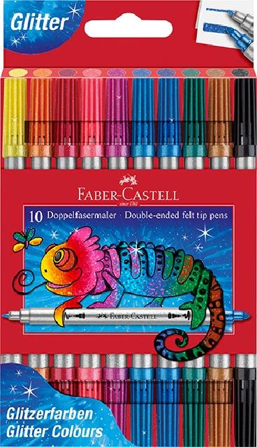 Doppelfasermaler Glitzer 10er Etui