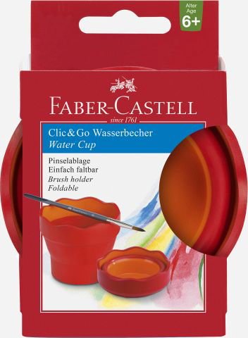 Wasserbecher Clic&Go rot