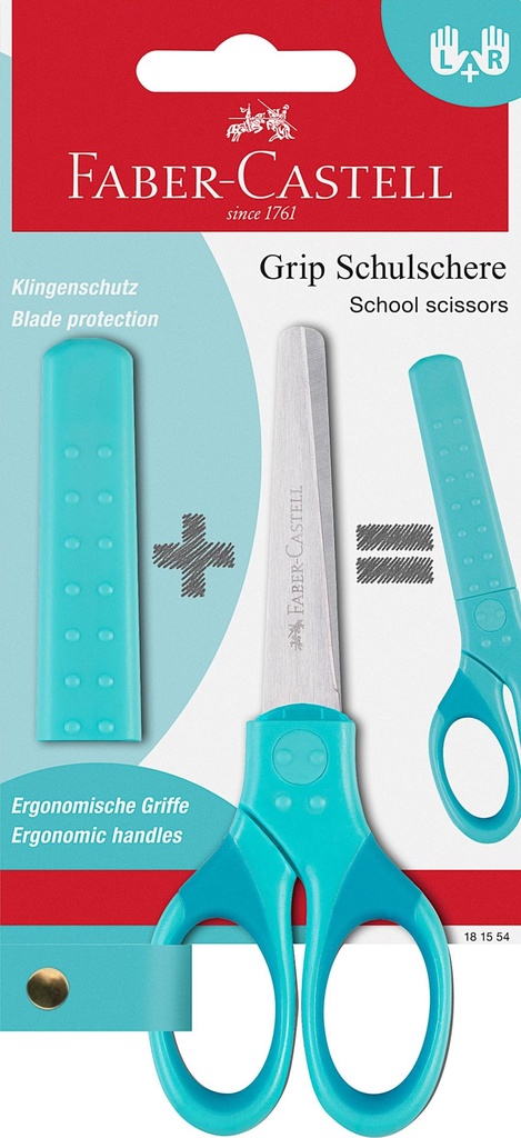 [4005401815549] Schulschere Grip türkis