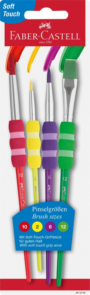 Pinsel 4er Set mit Softgriffstück BK