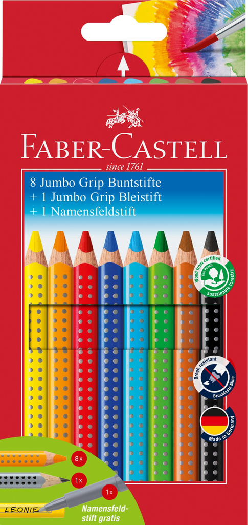 Buntstift Jumbo Grip Promotionetui 8+1+1