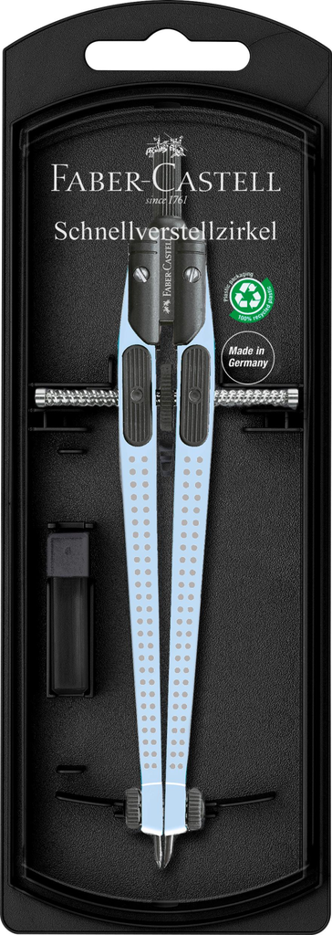 Zirkel Schnellverstellz. Grip sky blue