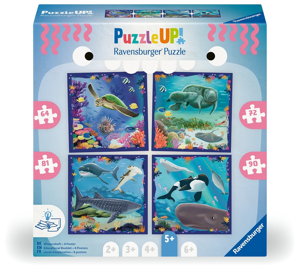 [4005555040040] Puzzle Up Ocean Life 64/
