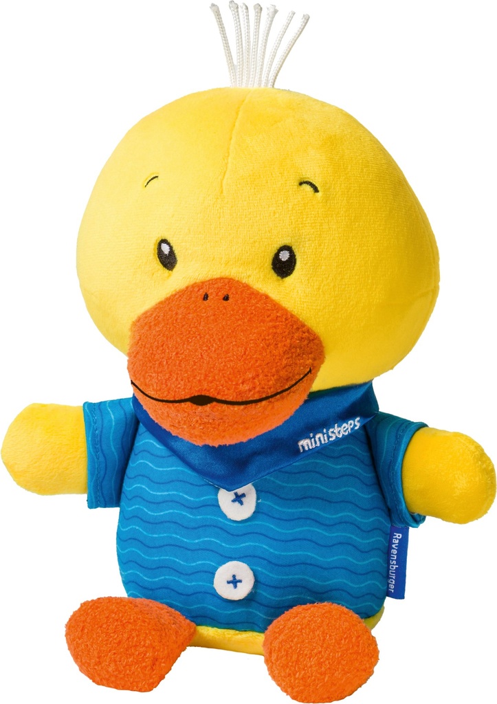 [4005556045617] Ravensburger ministeps 4561 Kuschelente Emil, schmuseweiches Kuscheltier zum Spielen, Schlafen und Liebhaben, 25 cm, Baby Spielzeug ab 0 Monate