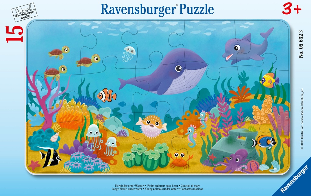 Tierkinder unter Wasser 15p
