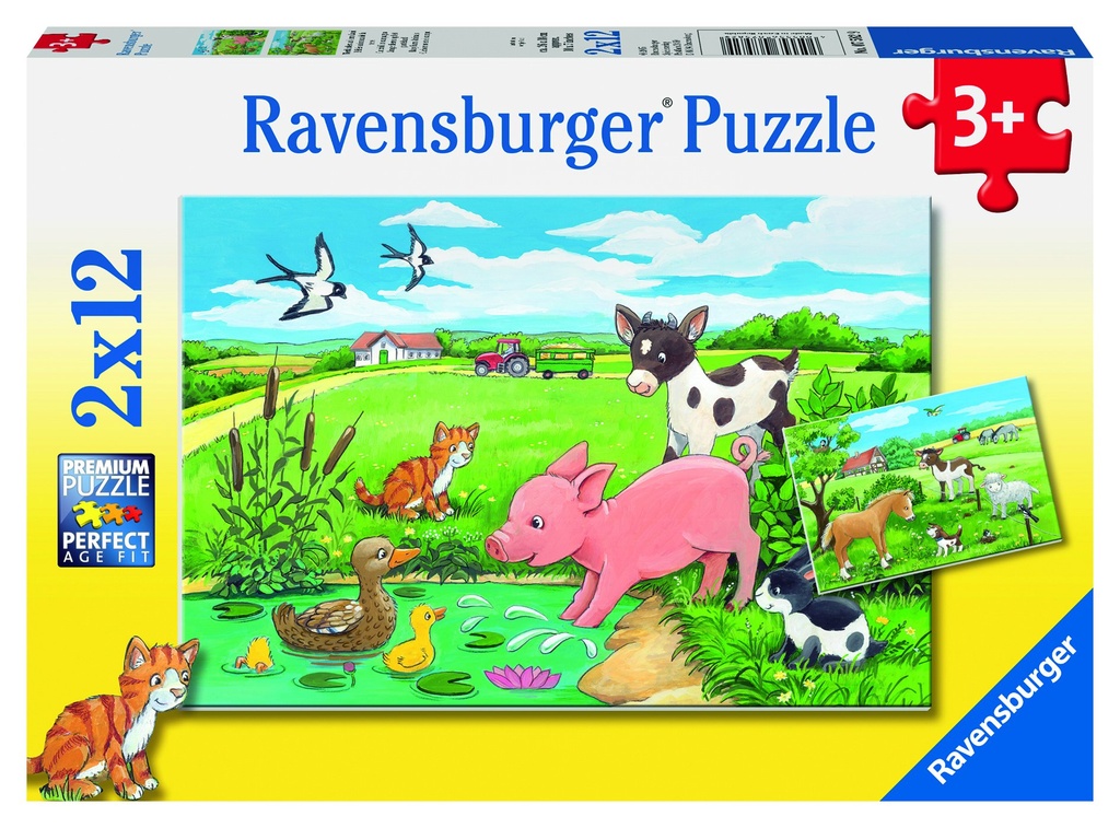 Tierkinder auf dem Land 2x1