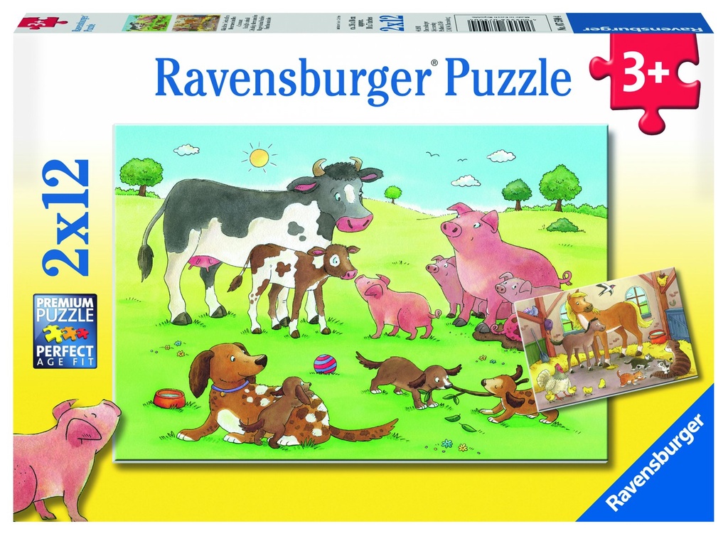 Glückliche Tierfamilien 2x1