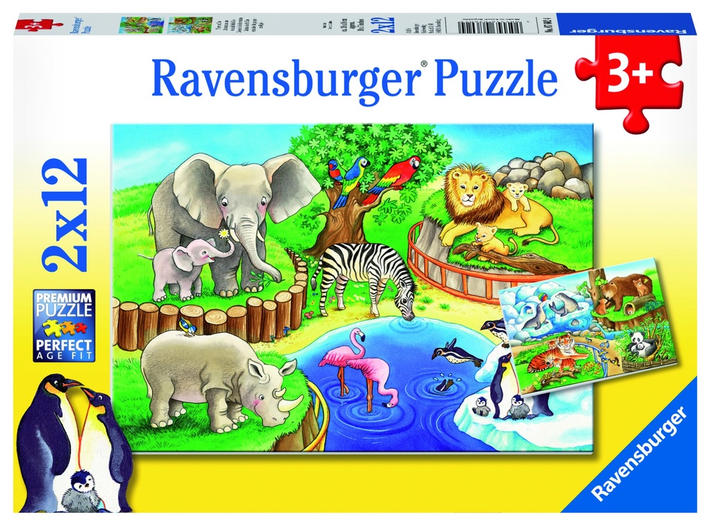 Tiere im Zoo 2x1