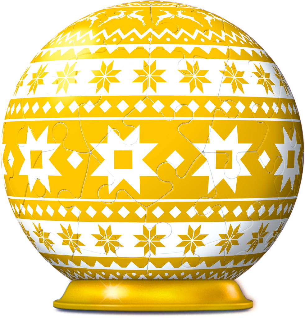 Ravensburger 3D Puzzle-Ball Weihnachtskugel Norweger Muster 11269  – kleine Deko-Kugel aus dreidimensionalen Puzzleteilen - für weihnachtlich gestimmte Erwachsene und Kinder ab 6 Jahren