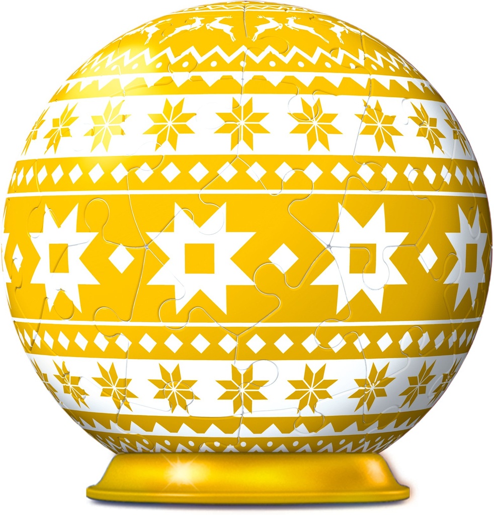[4005556112692] Ravensburger 3D Puzzle-Ball Weihnachtskugel Norweger Muster 11269  – kleine Deko-Kugel aus dreidimensionalen Puzzleteilen - für weihnachtlich gestimmte Erwachsene und Kinder ab 6 Jahren