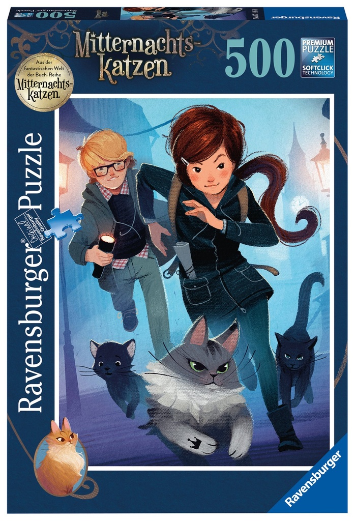 [4005556171460] Ravensburger Puzzle 17146 - Auf der Suche nach Königin Quinn - 500 Teile Mitternachtskatzen Puzzle für Erwachsene und Kinder ab 12 Jahren