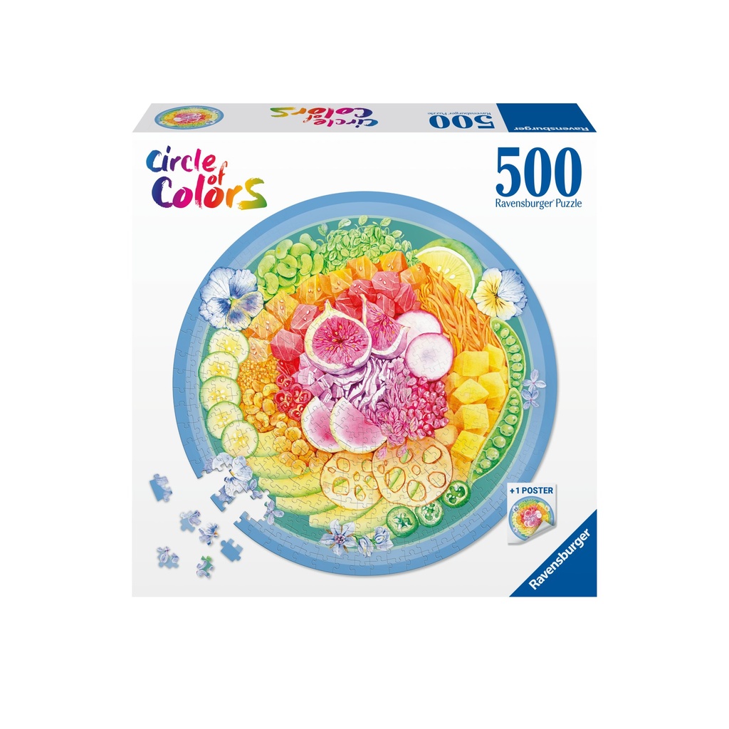 [4005556173518] Ravensburger Puzzle 17351 - Circle of Colors Poke Bowl - 500 Teile Rundpuzzle für Erwachsene und Kinder ab 12 Jahren