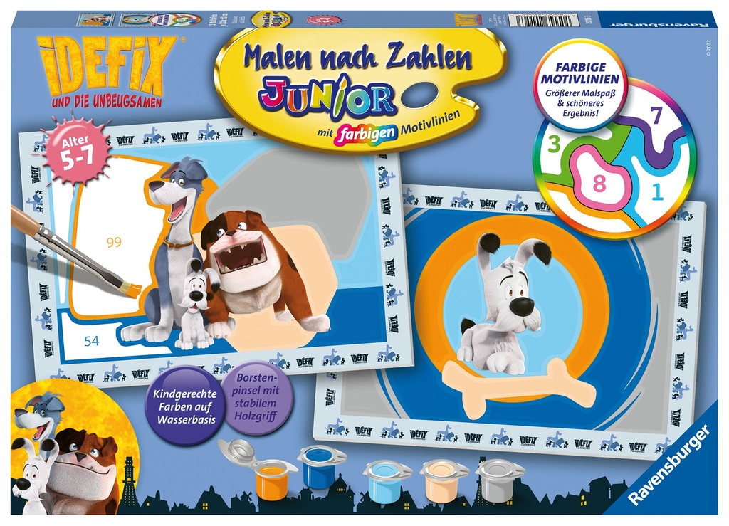 [4005556201563] Ravensburger Malen nach Zahlen 20156 – Abenteuer mit Idefix – Kinder 5-7 Jahren