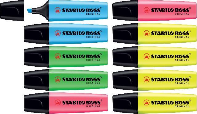 STABILO BOSS 4-f.sort. 10er mix 50 FS/Kt