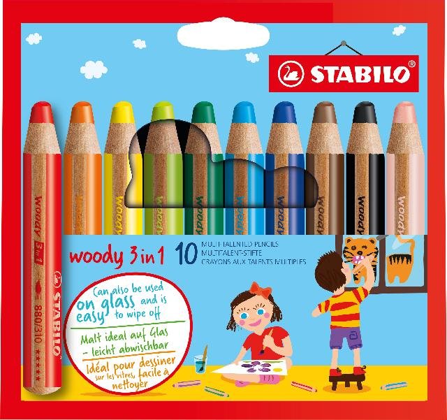 STABILO woody 3in1 Farbstift 10 Etui