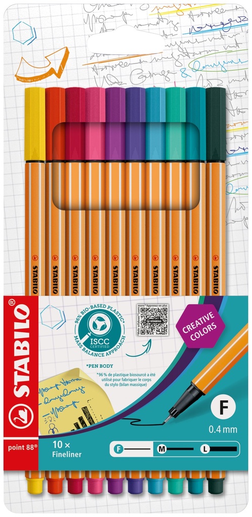 STABILO point 88 10er Etui Karton o. S.
