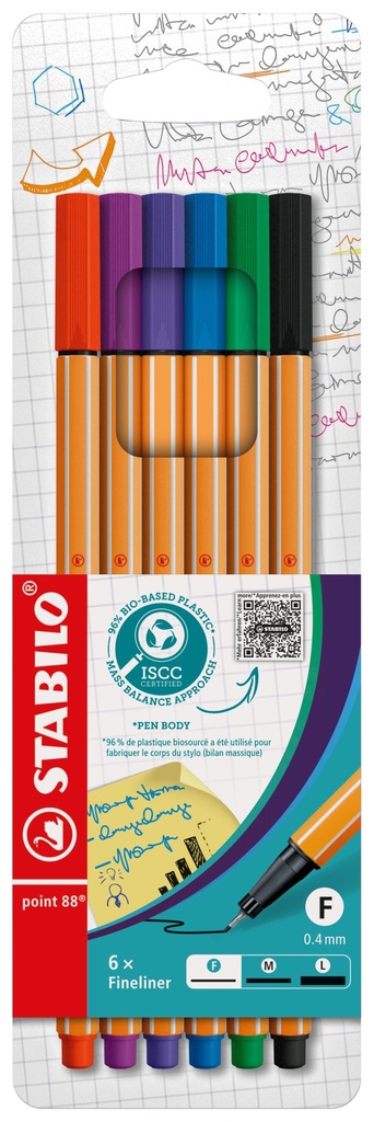 STABILO point 88 6er Etui Karton o. S.
