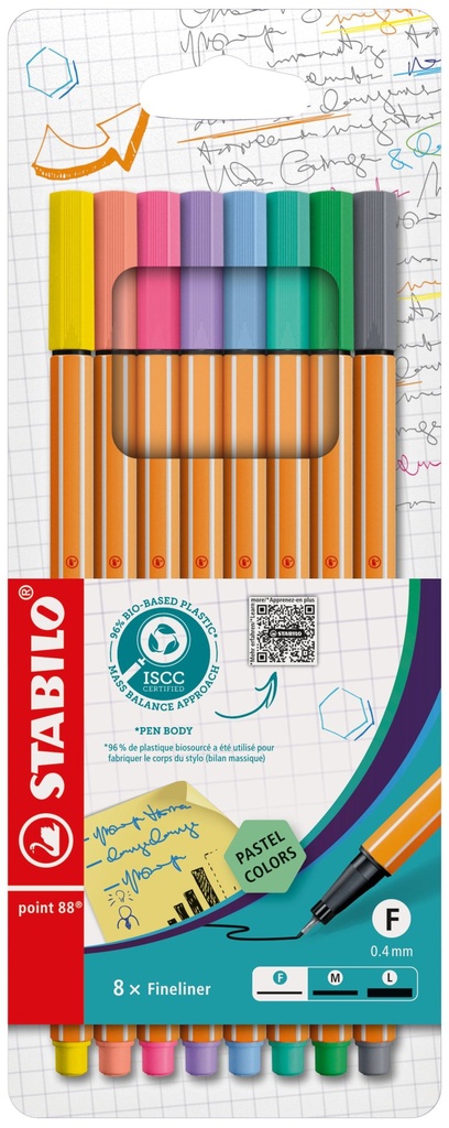 STABILO point 88 pas 8er Etui Kar o.S.