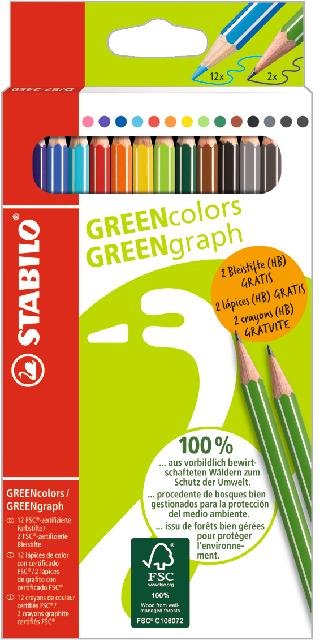 [4006381494564] STABILO GREENcolors GREENgraph Etui